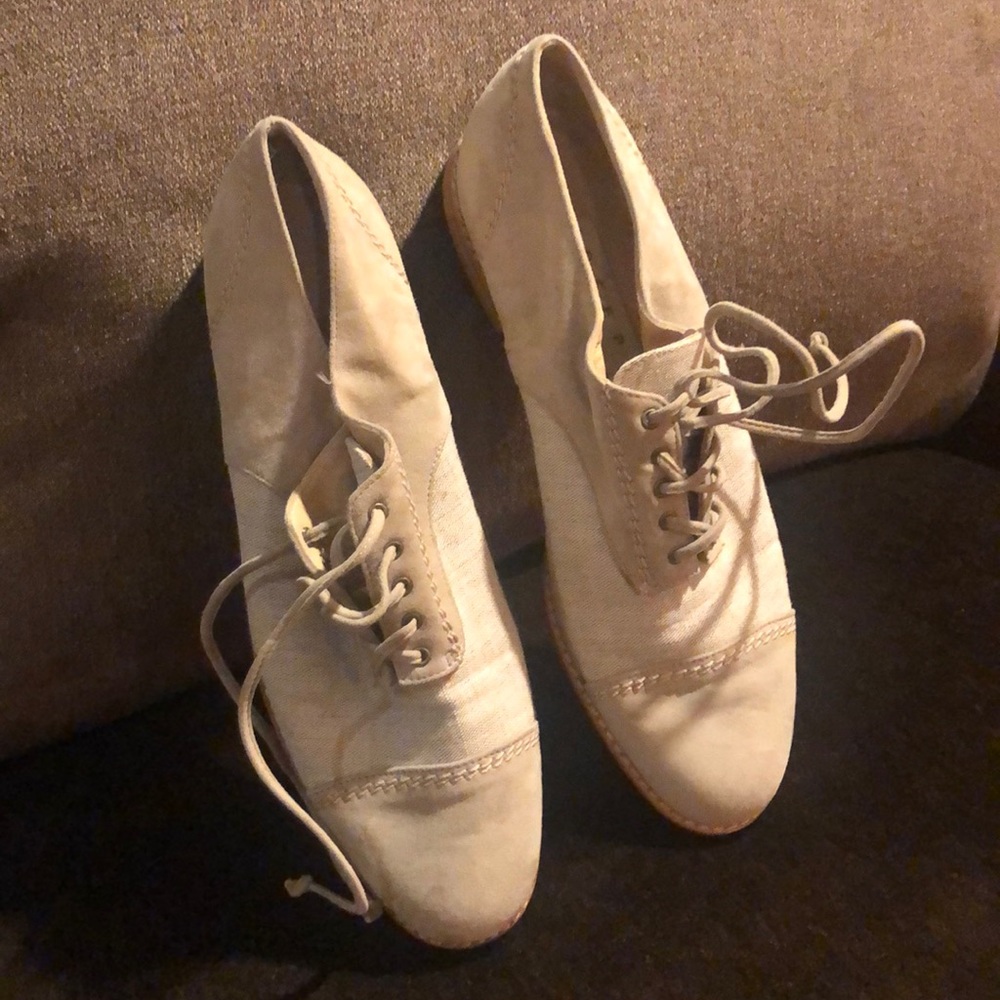 Joseph Abboud vintage linen & suede loafers